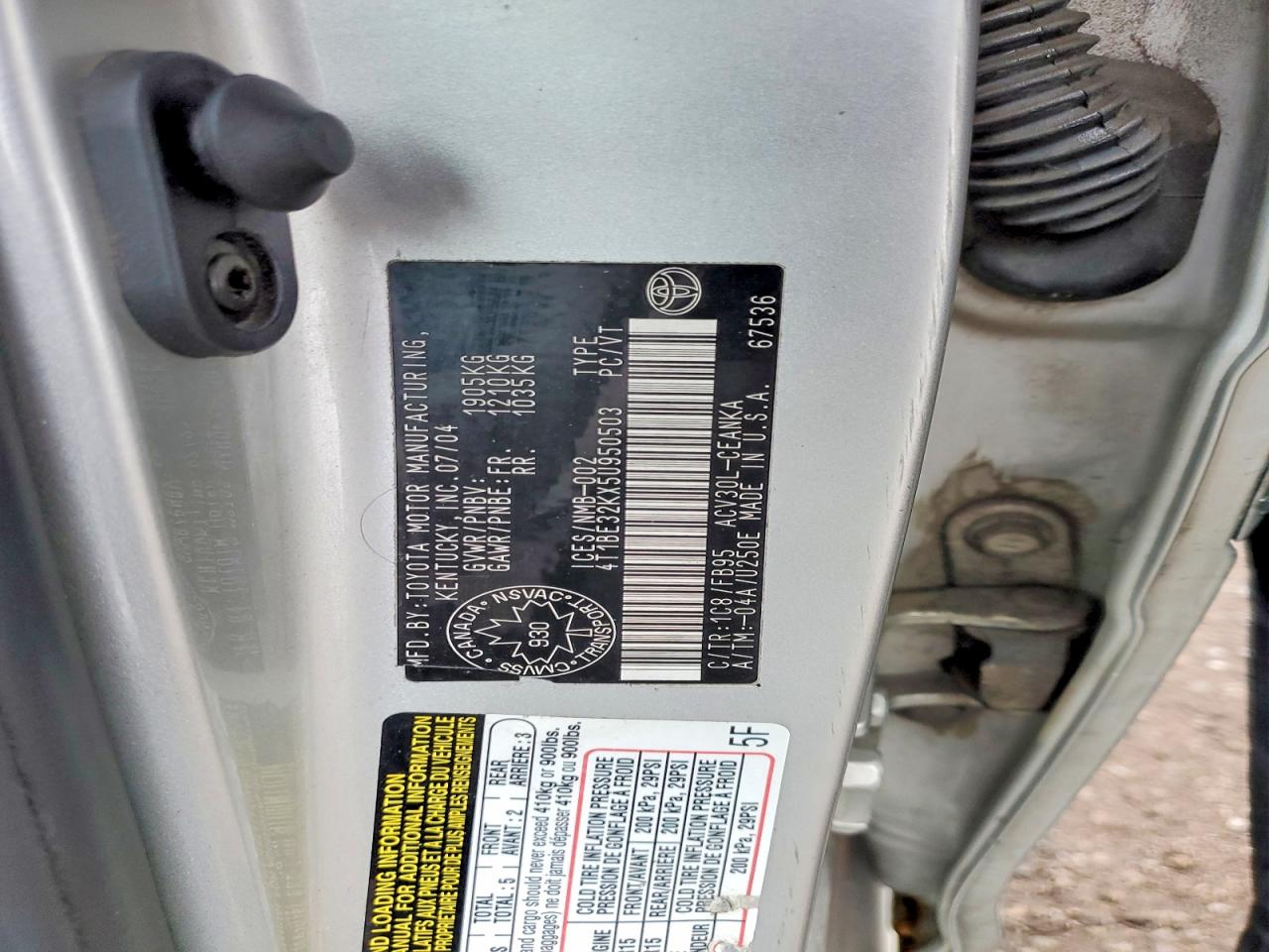 2005 TOYOTA CAMRY