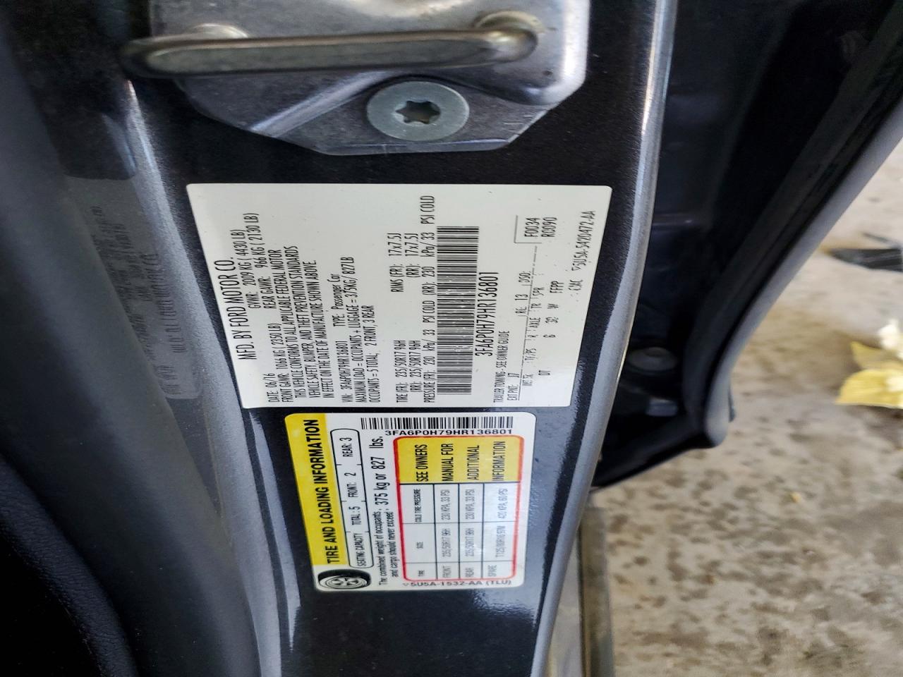 2017 FORD FUSION