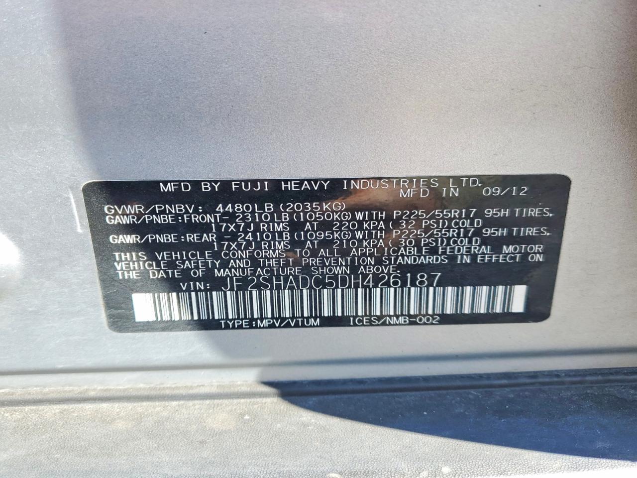 2013 SUBARU FORESTER