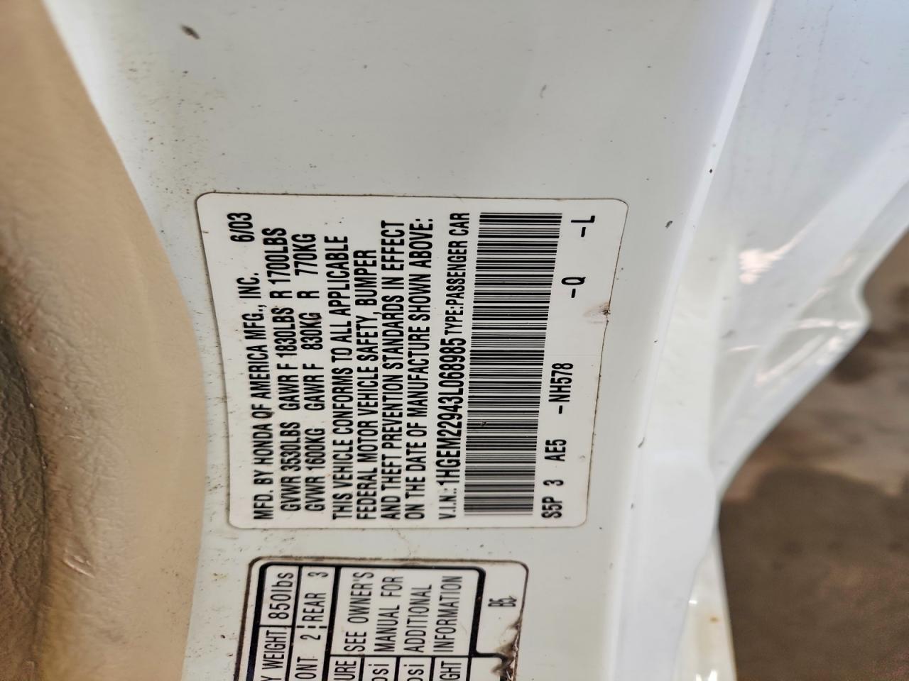 2003 HONDA CIVIC