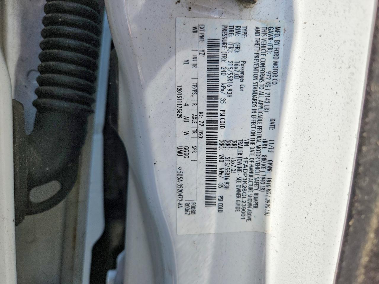 2016 FORD FOCUS