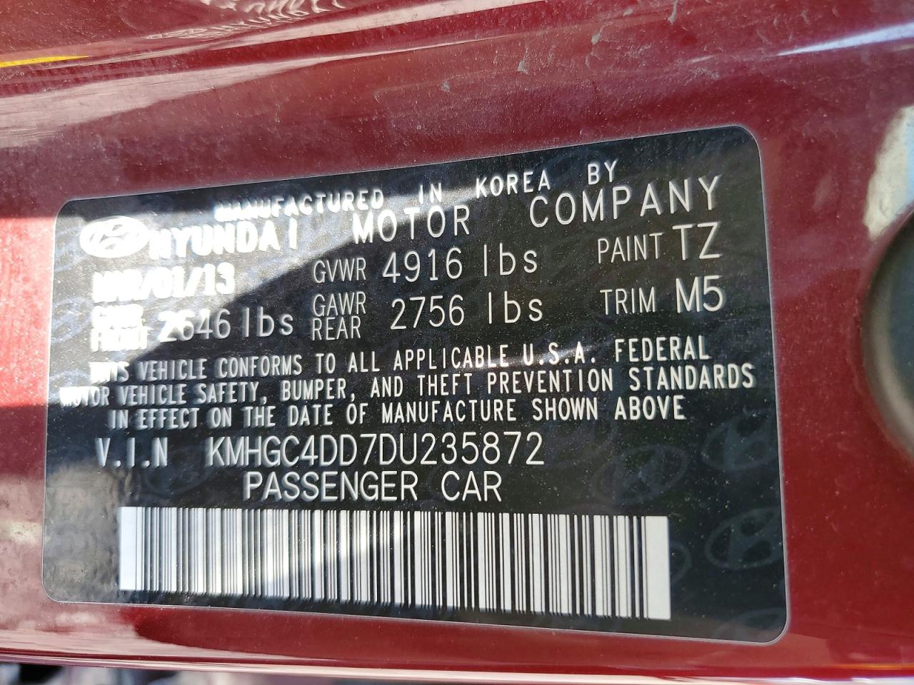 2013 HYUNDAI GENESIS