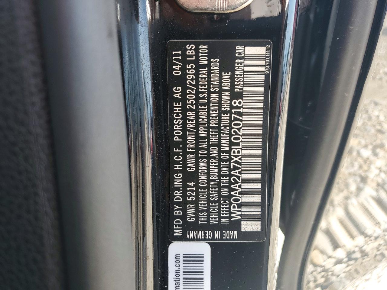 2011 PORSCHE PANAMERA