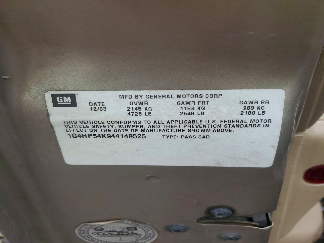2004 BUICK LESABRE CU
