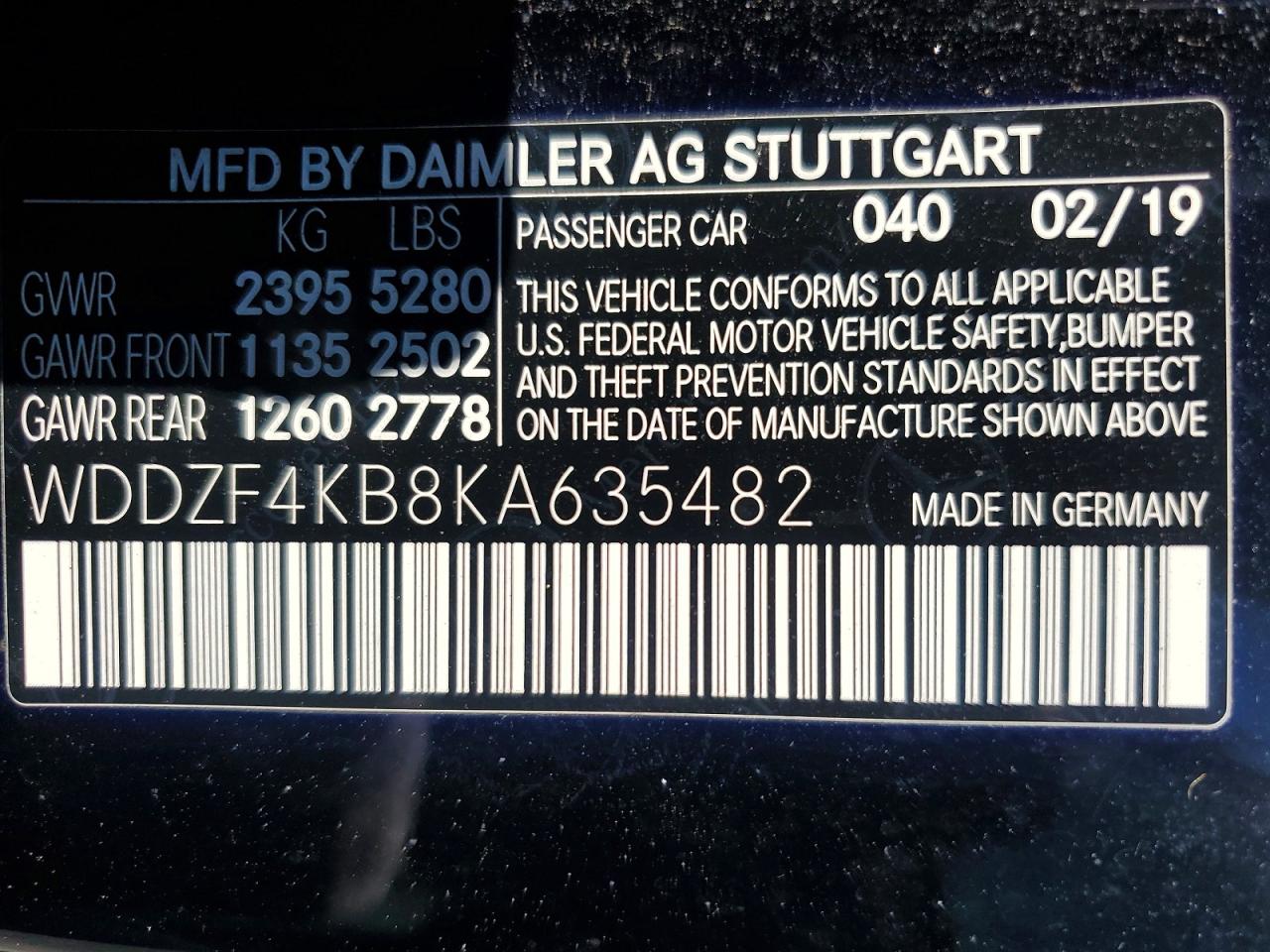 2019 MERCEDES-BENZ E-CLASS