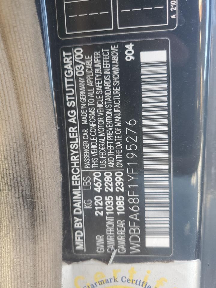 2000 MERCEDES-BENZ SL-CLASS