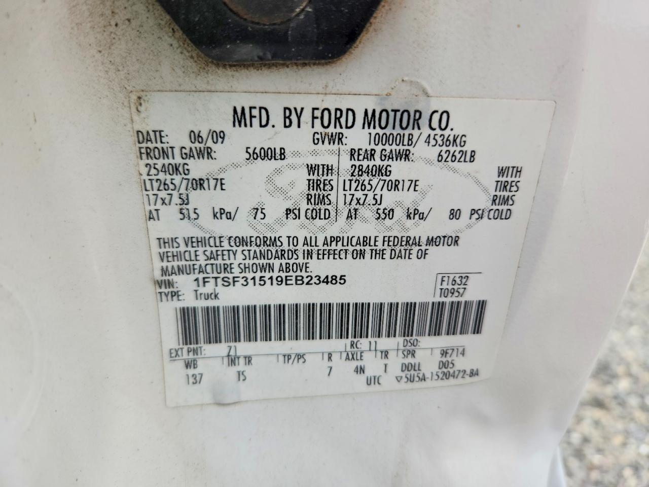 2009 FORD F350