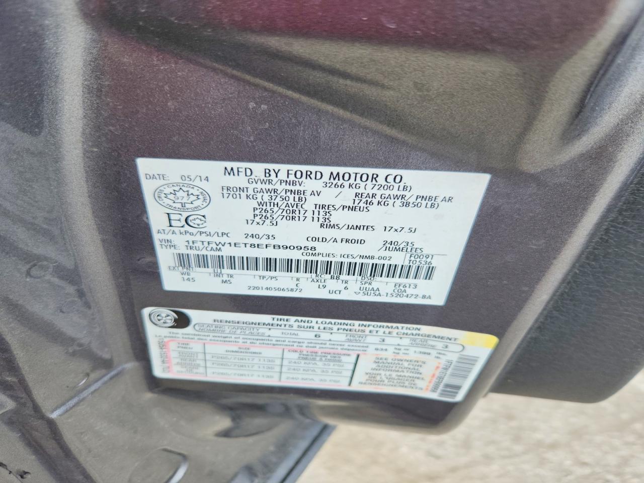 2014 FORD F150