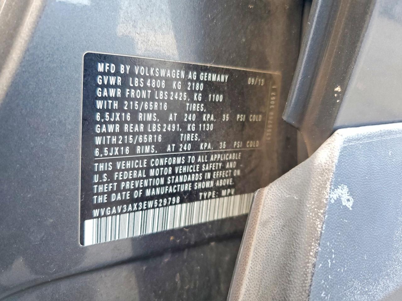 2014 VOLKSWAGEN TIGUAN