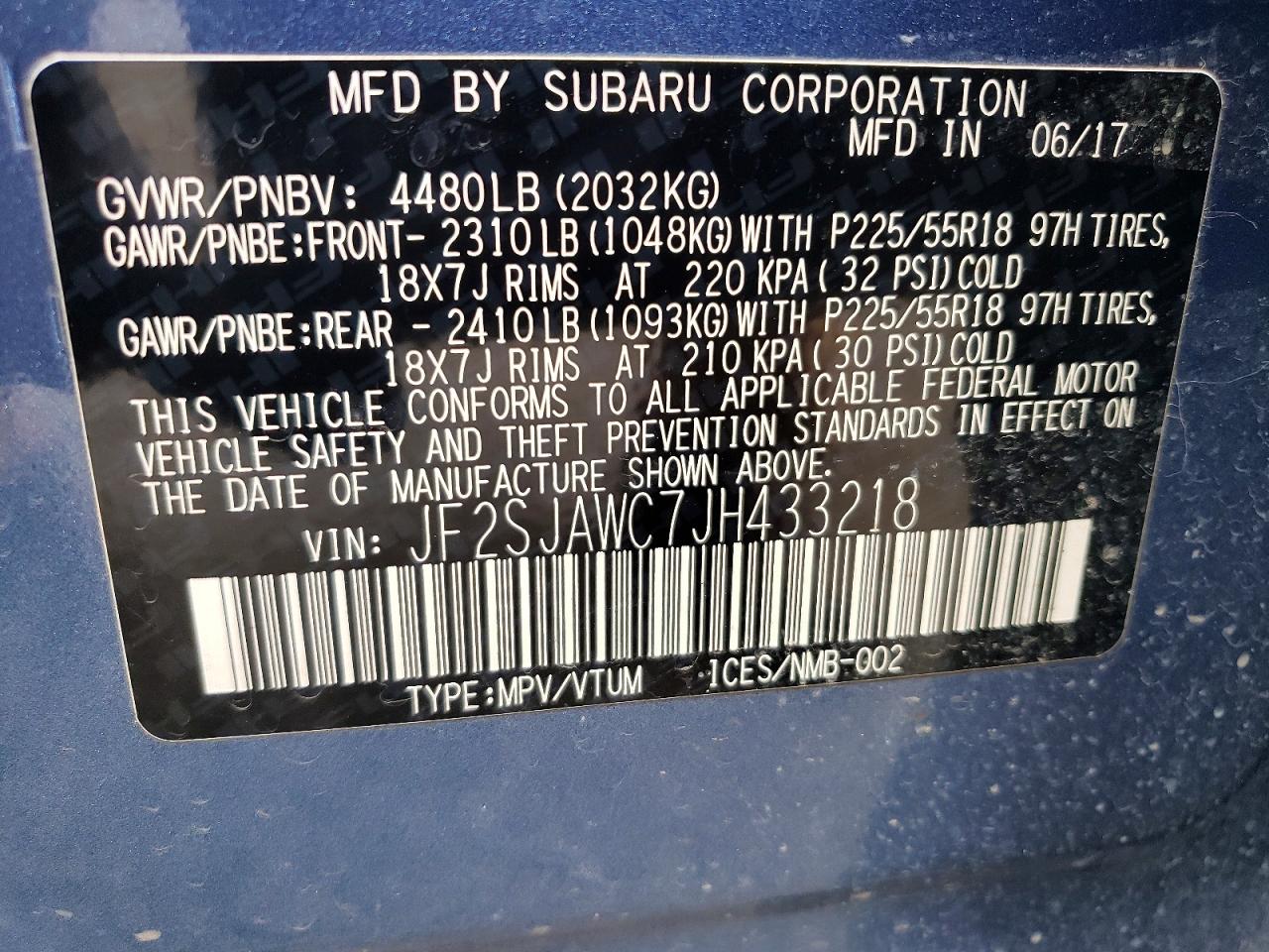 2018 SUBARU FORESTER