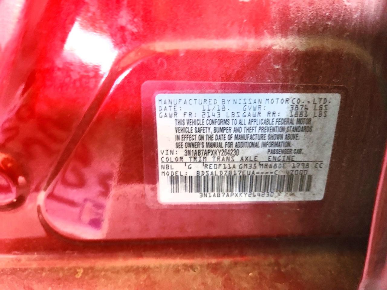 2019 NISSAN SENTRA