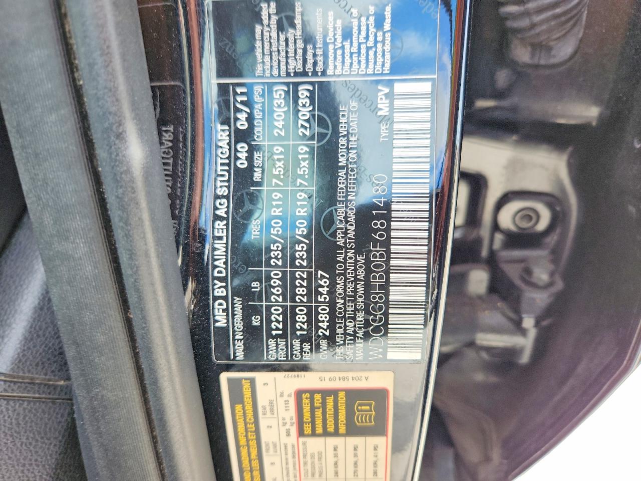 2011 MERCEDES-BENZ GLK-CLASS