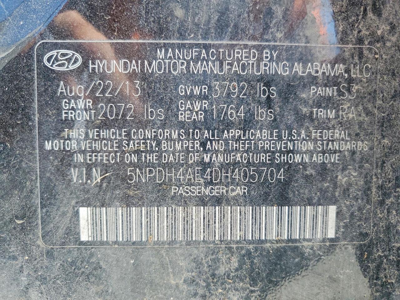 2013 HYUNDAI ELANTRA