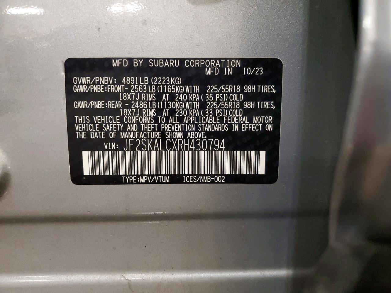 2024 SUBARU FORESTER