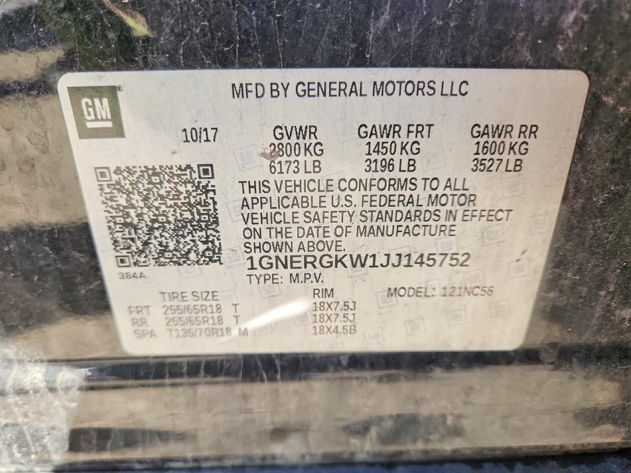 2018 CHEVROLET TRAVERSE