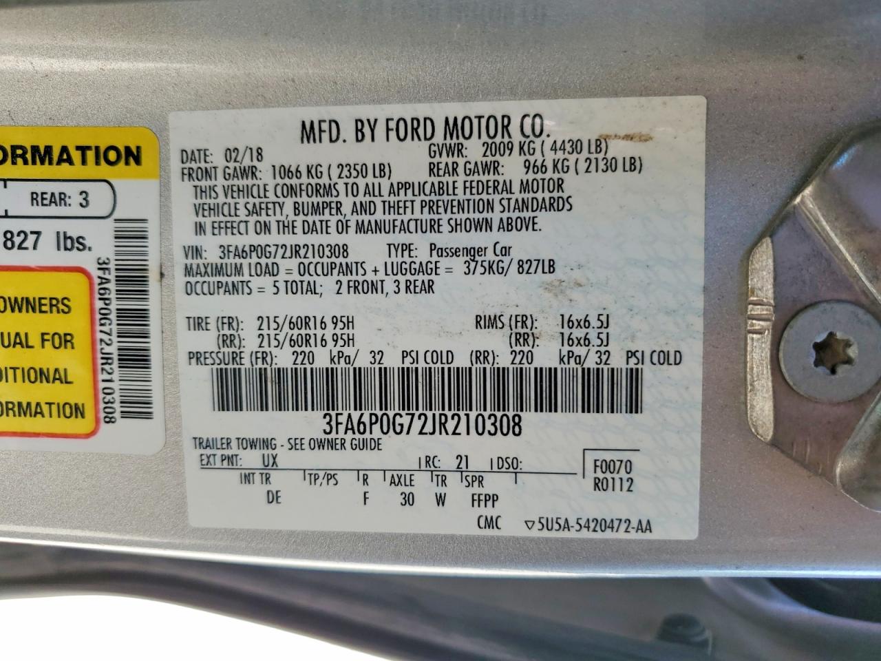 2018 FORD ALL Models