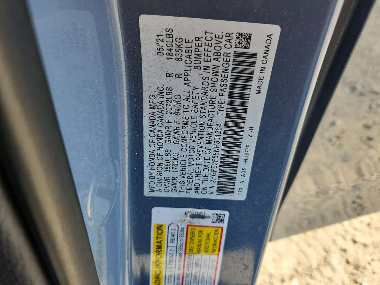 2022 HONDA CIVIC