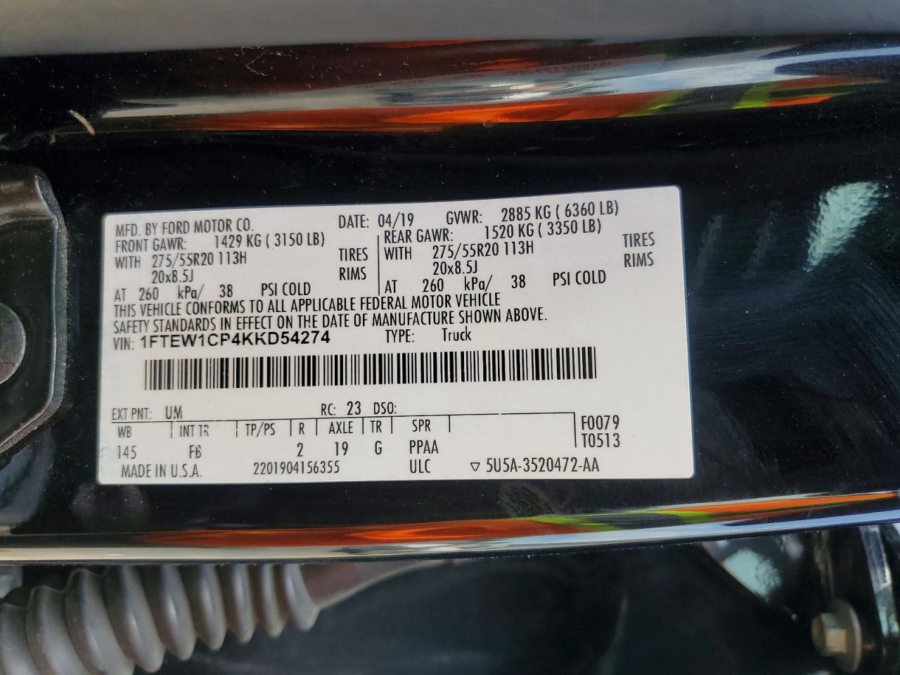 2019 FORD F150