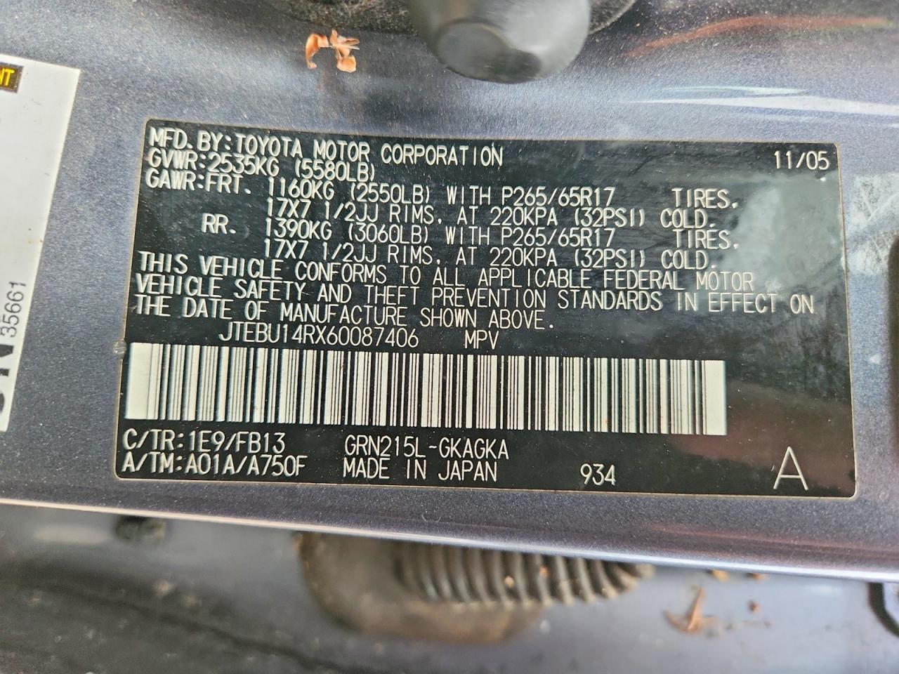 2006 TOYOTA 4RUNNER