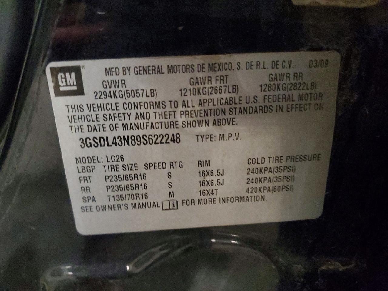 2009 SATURN VUE