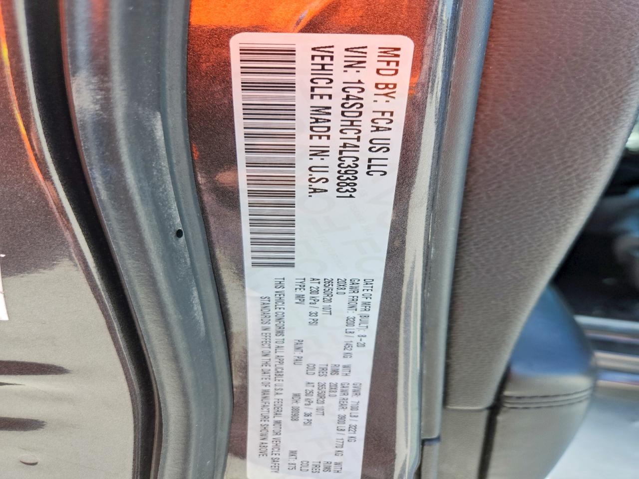 2020 DODGE DURANGO