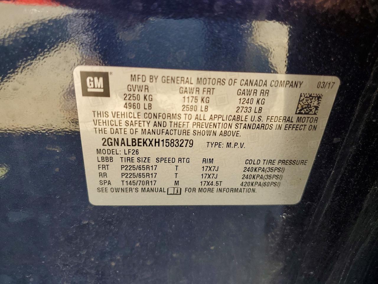 2017 CHEVROLET EQUINOX