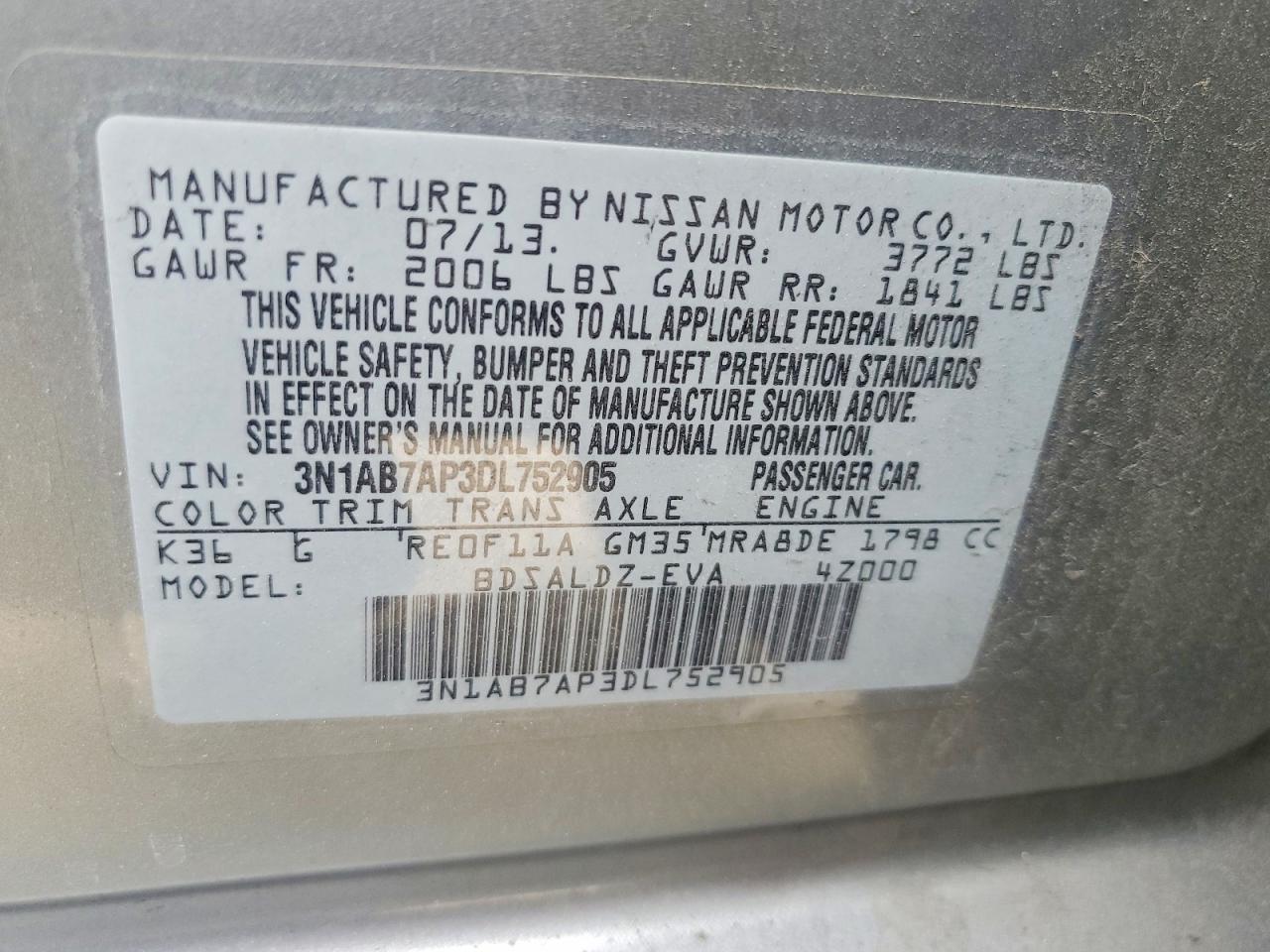 2013 NISSAN SENTRA