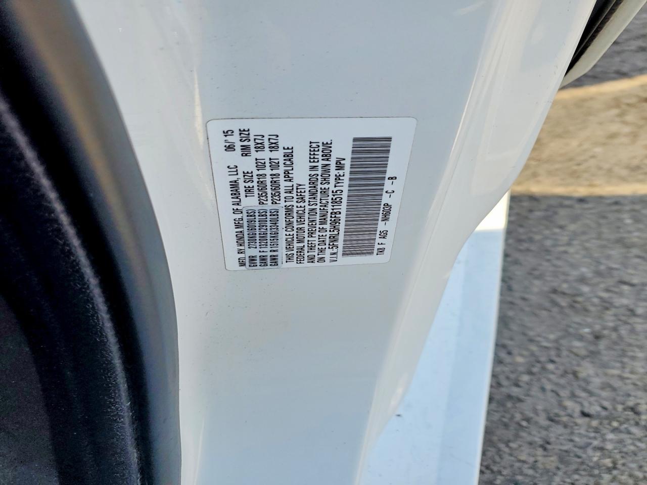 2015 HONDA ODYSSEY