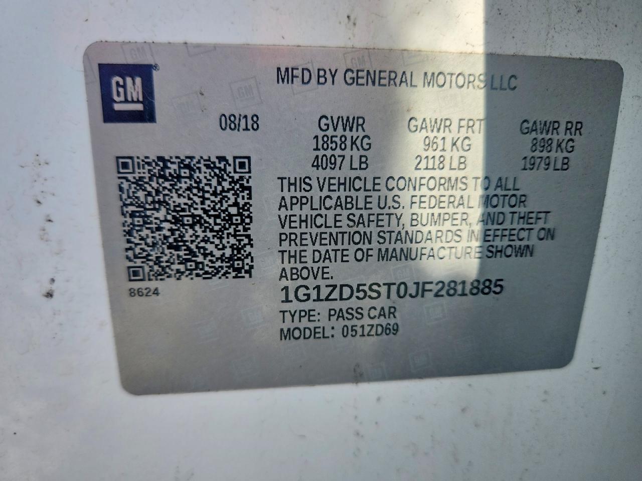 2018 CHEVROLET MALIBU