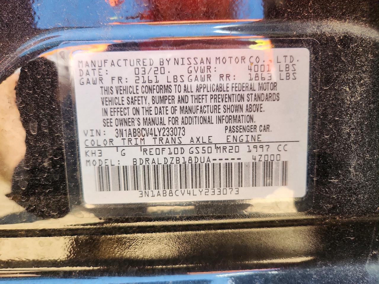 2020 NISSAN SENTRA