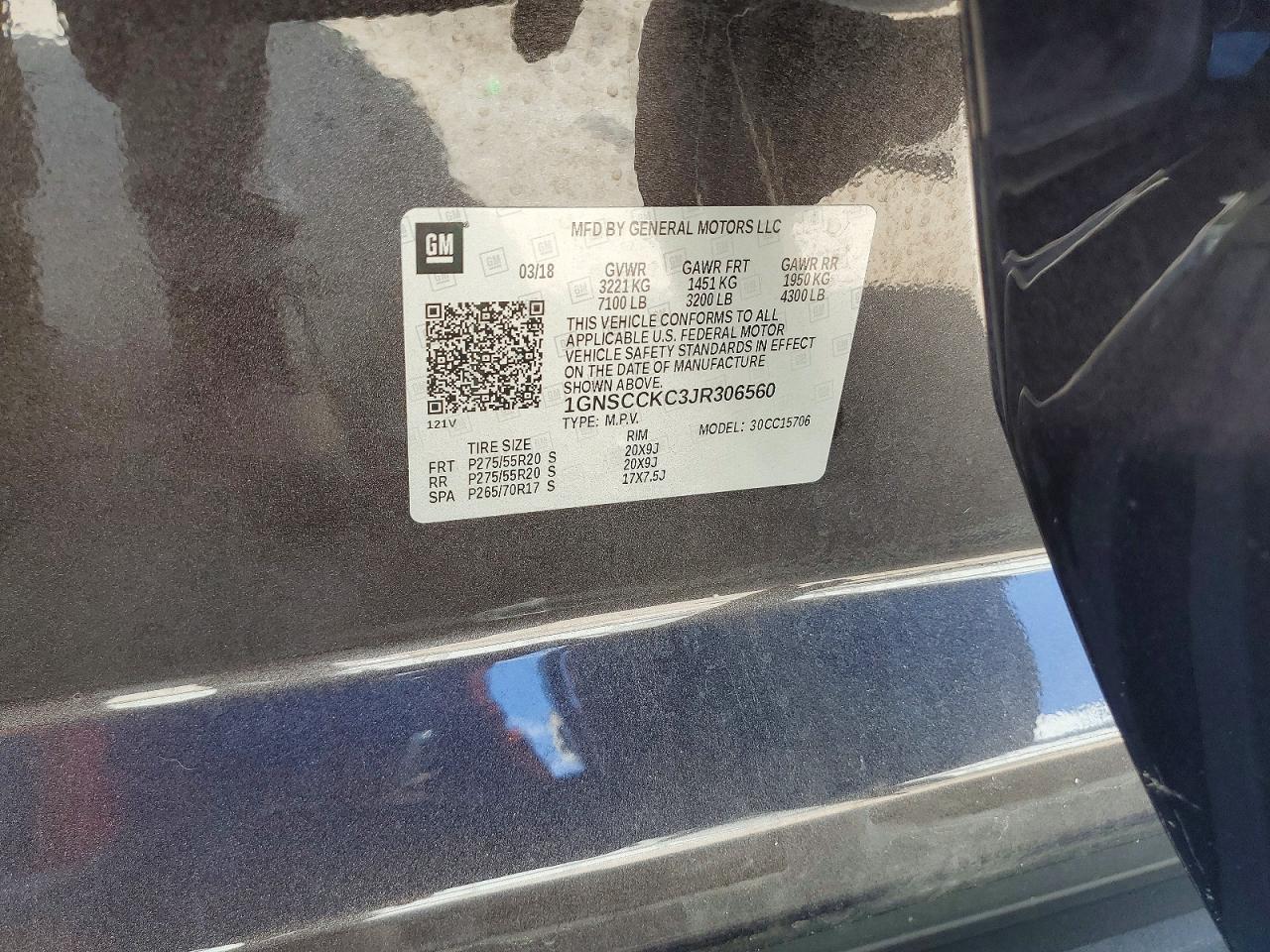 2018 CHEVROLET TAHOE