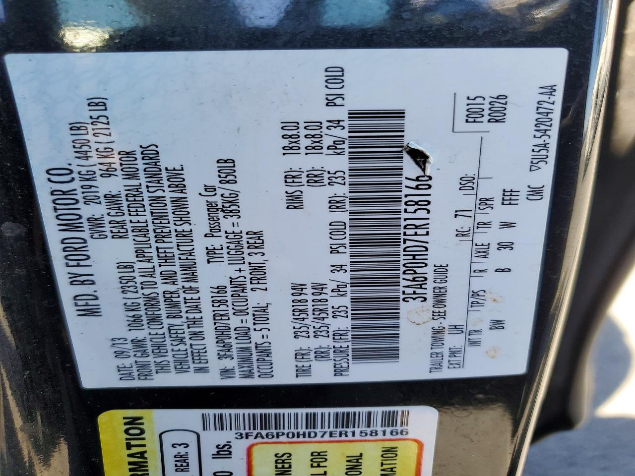 2014 FORD FUSION