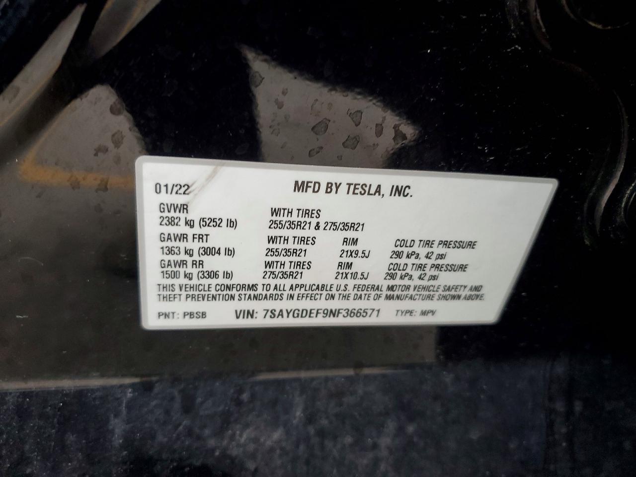2022 TESLA MODEL Y