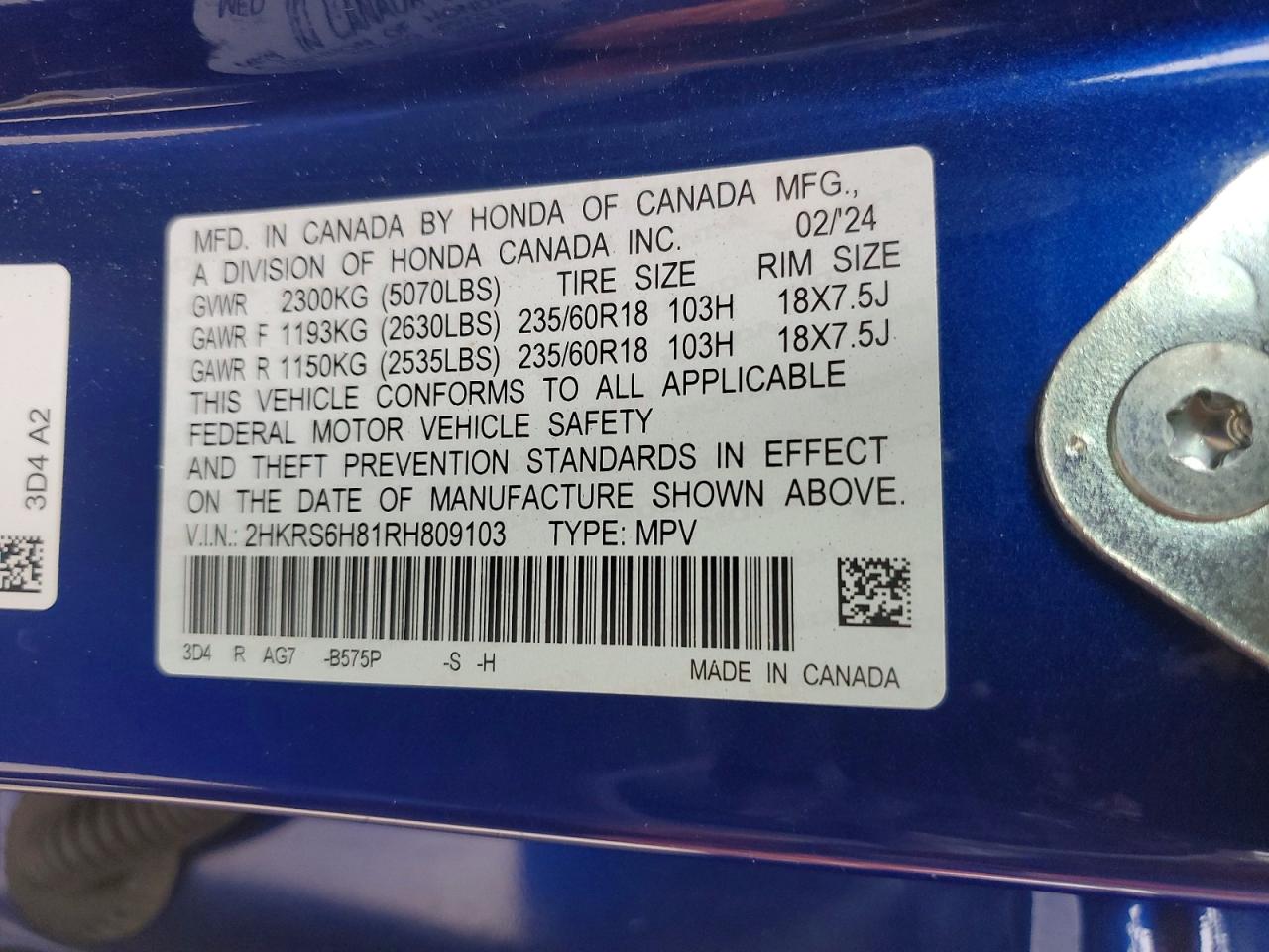 2024 HONDA CRV