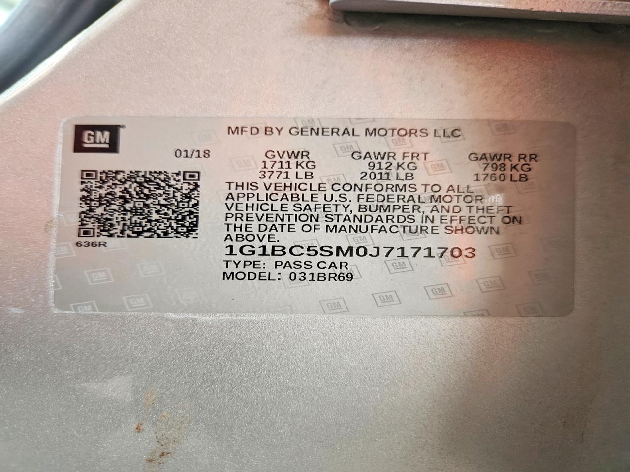 2018 CHEVROLET CRUZE