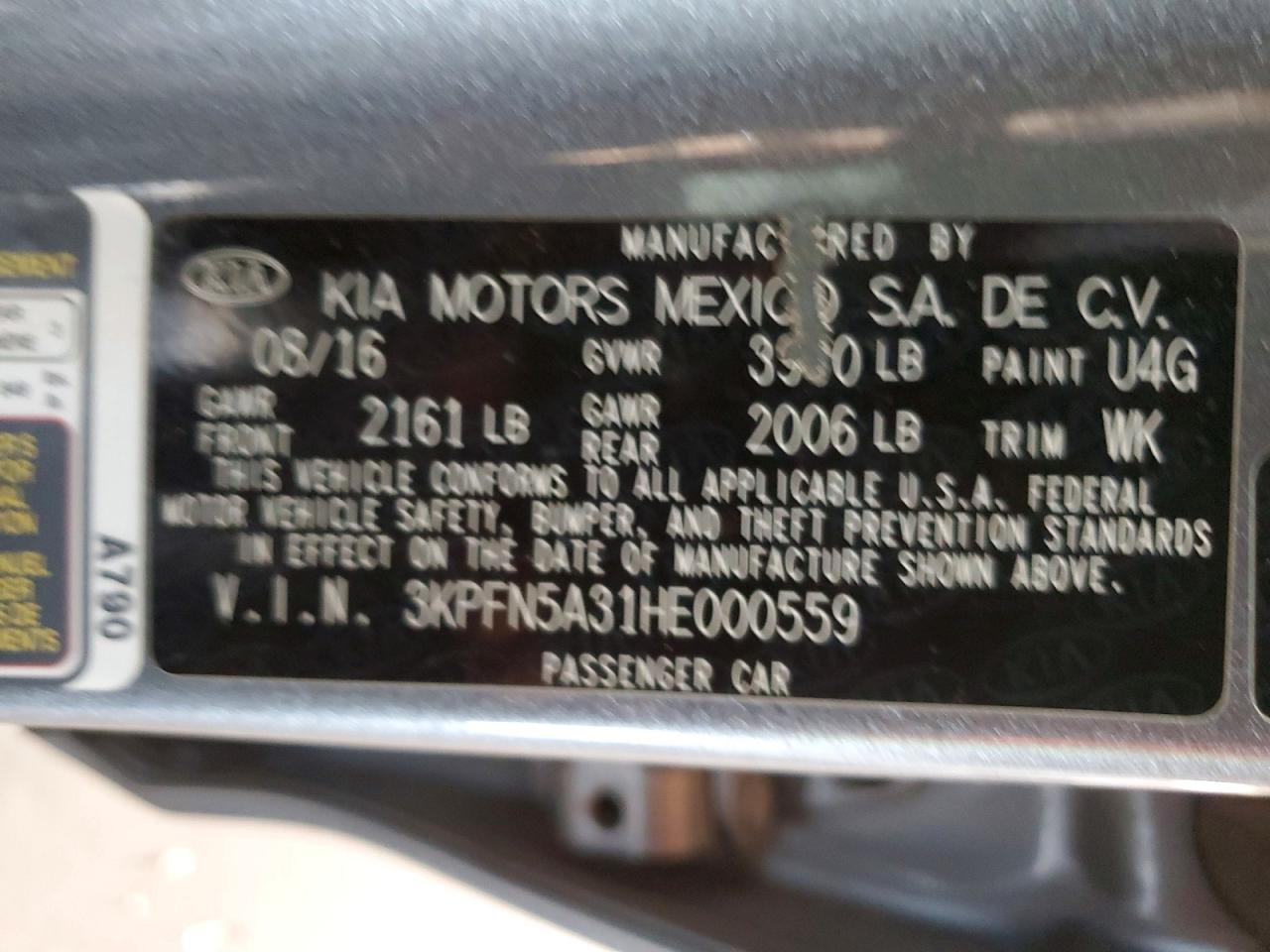 2017 KIA FORTE5 SX