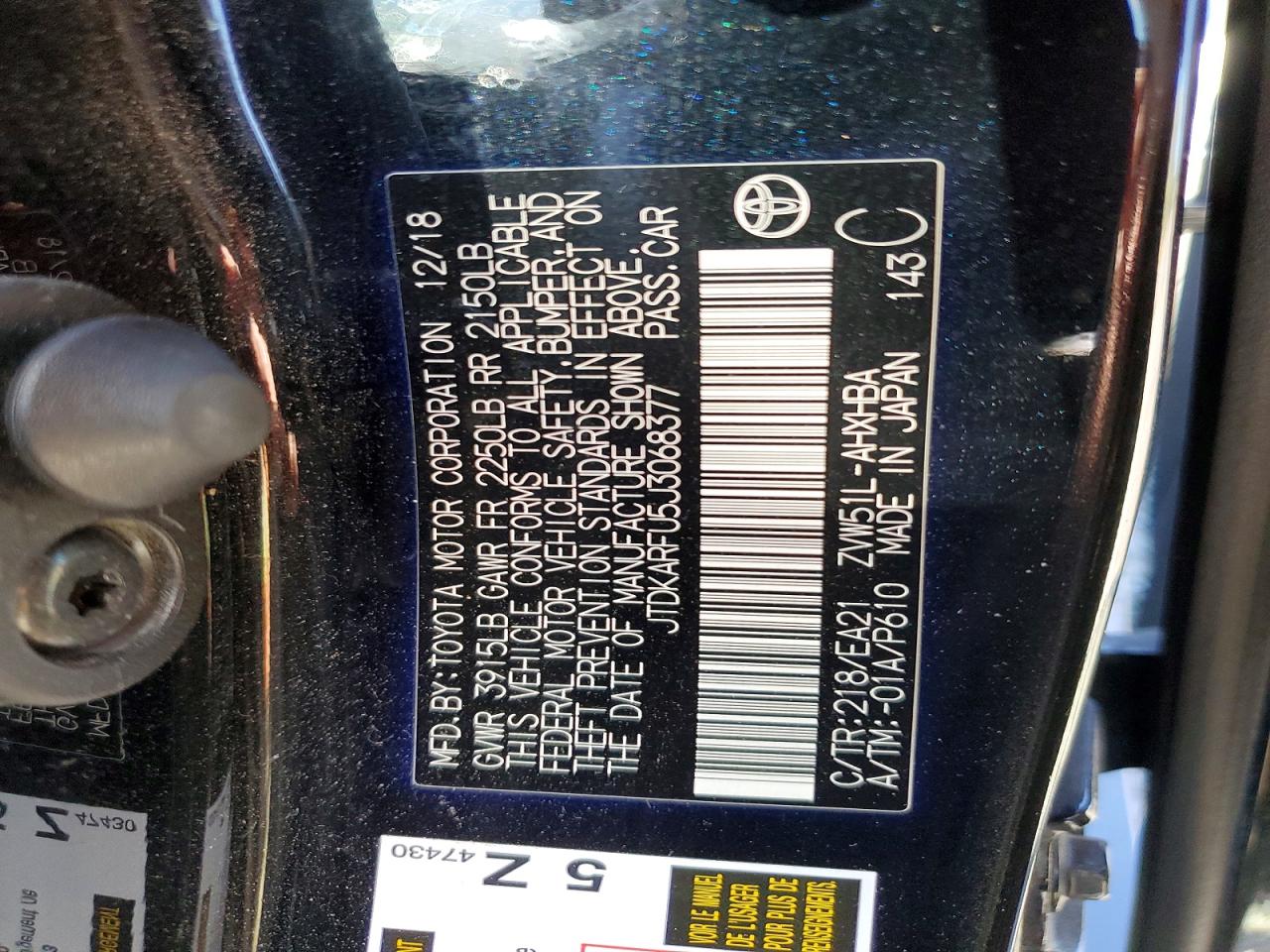 2018 TOYOTA PRIUS