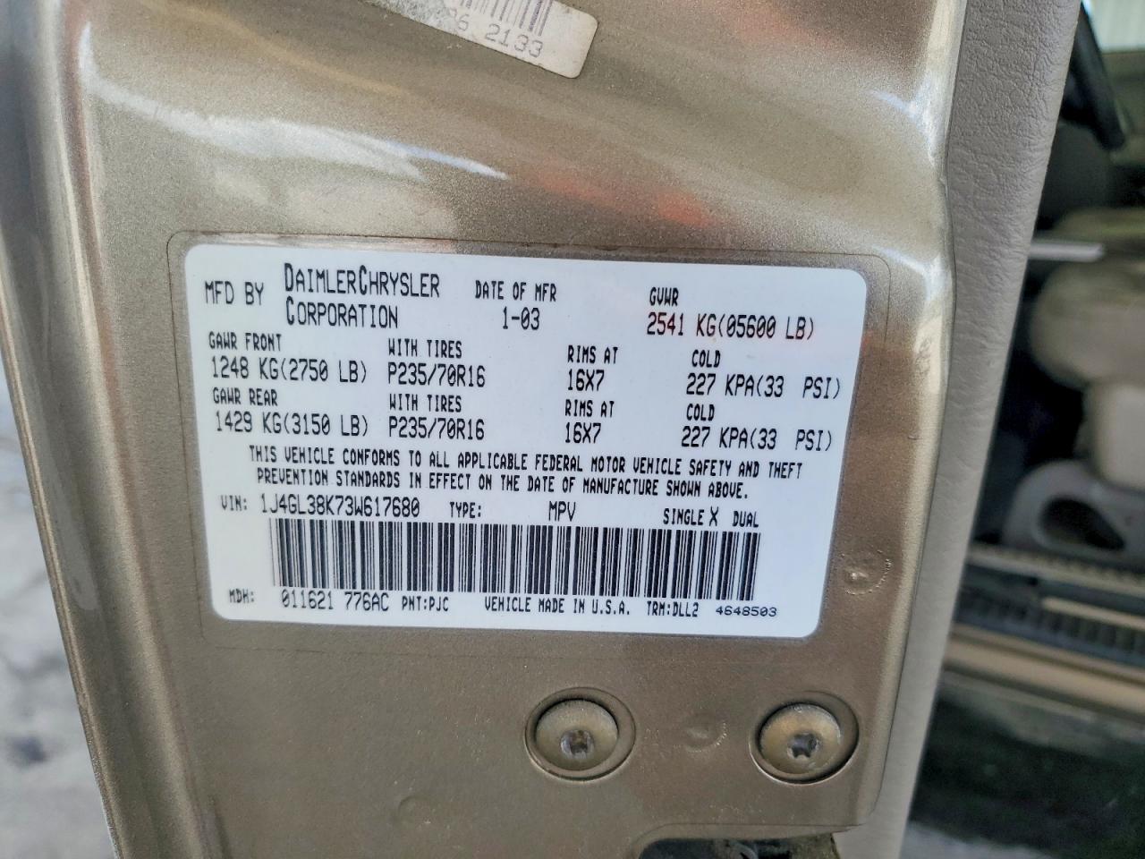 2003 JEEP LIBERTY