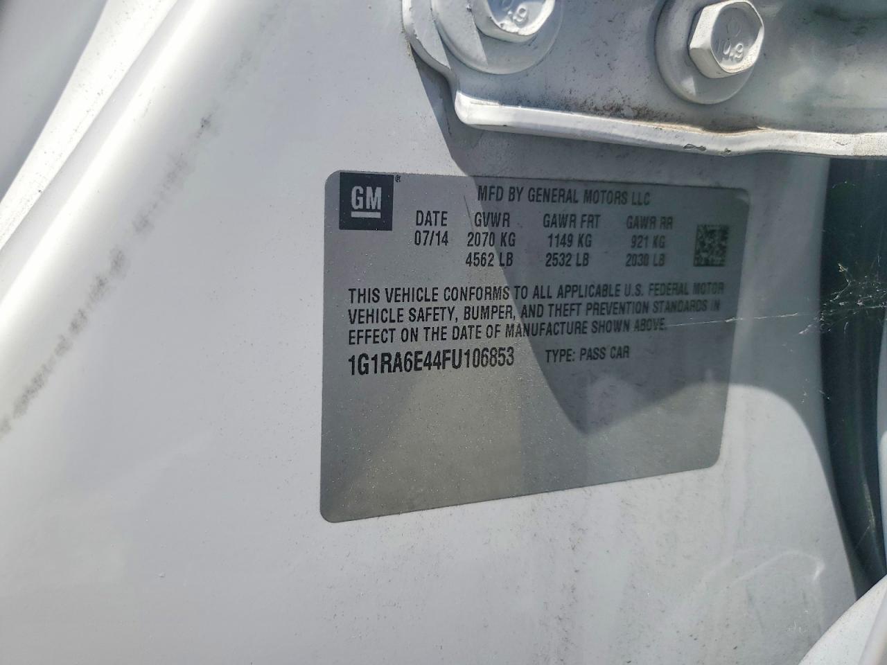 2015 CHEVROLET VOLT
