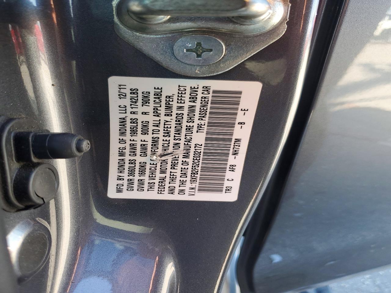 2012 HONDA CIVIC