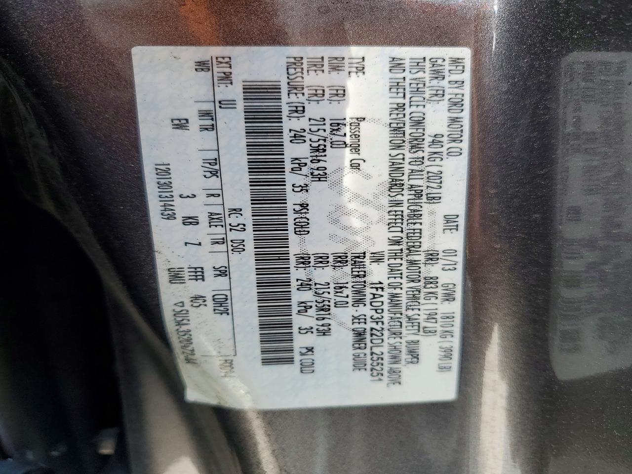 2013 FORD FOCUS