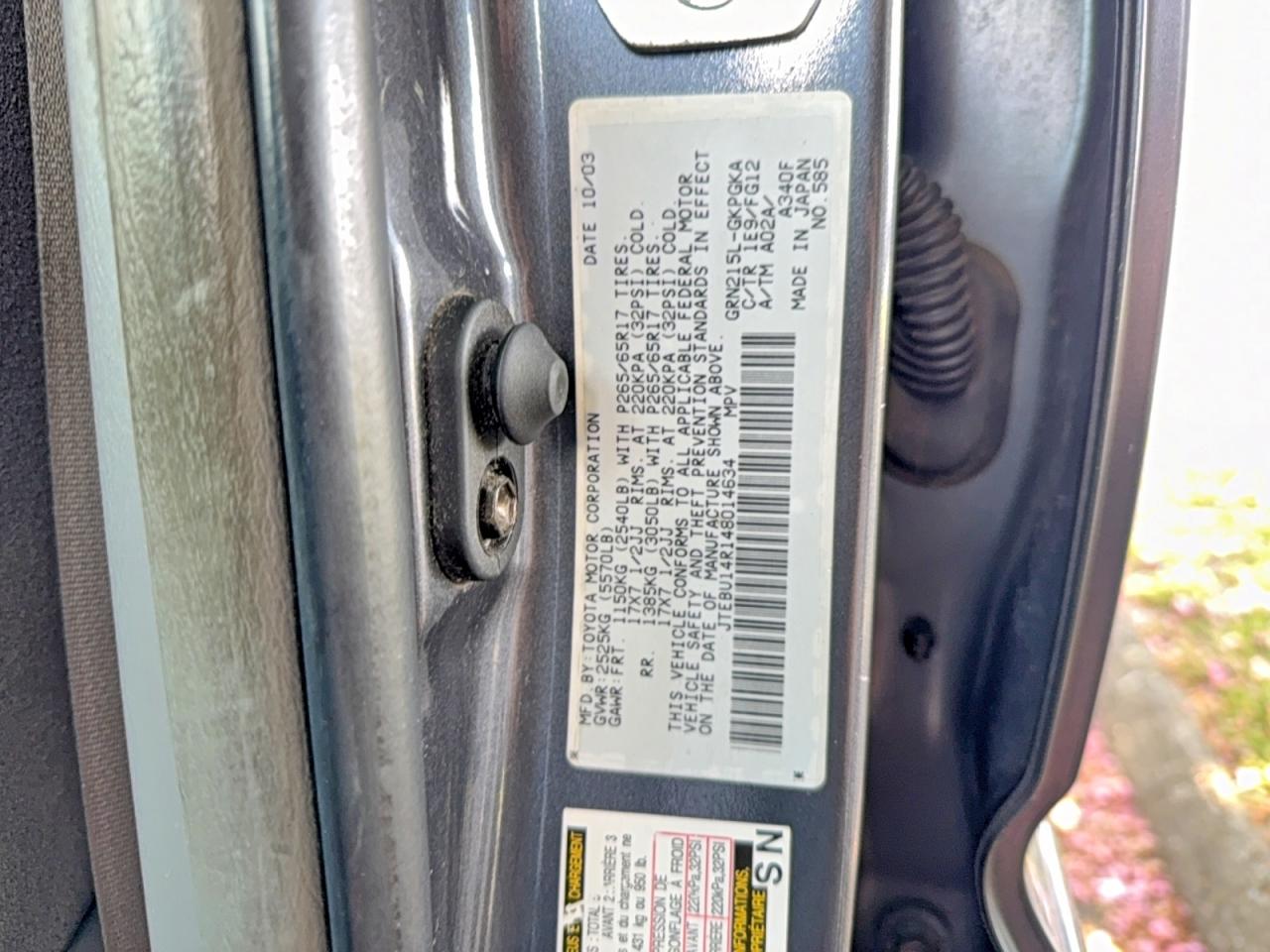 2004 TOYOTA 4RUNNER
