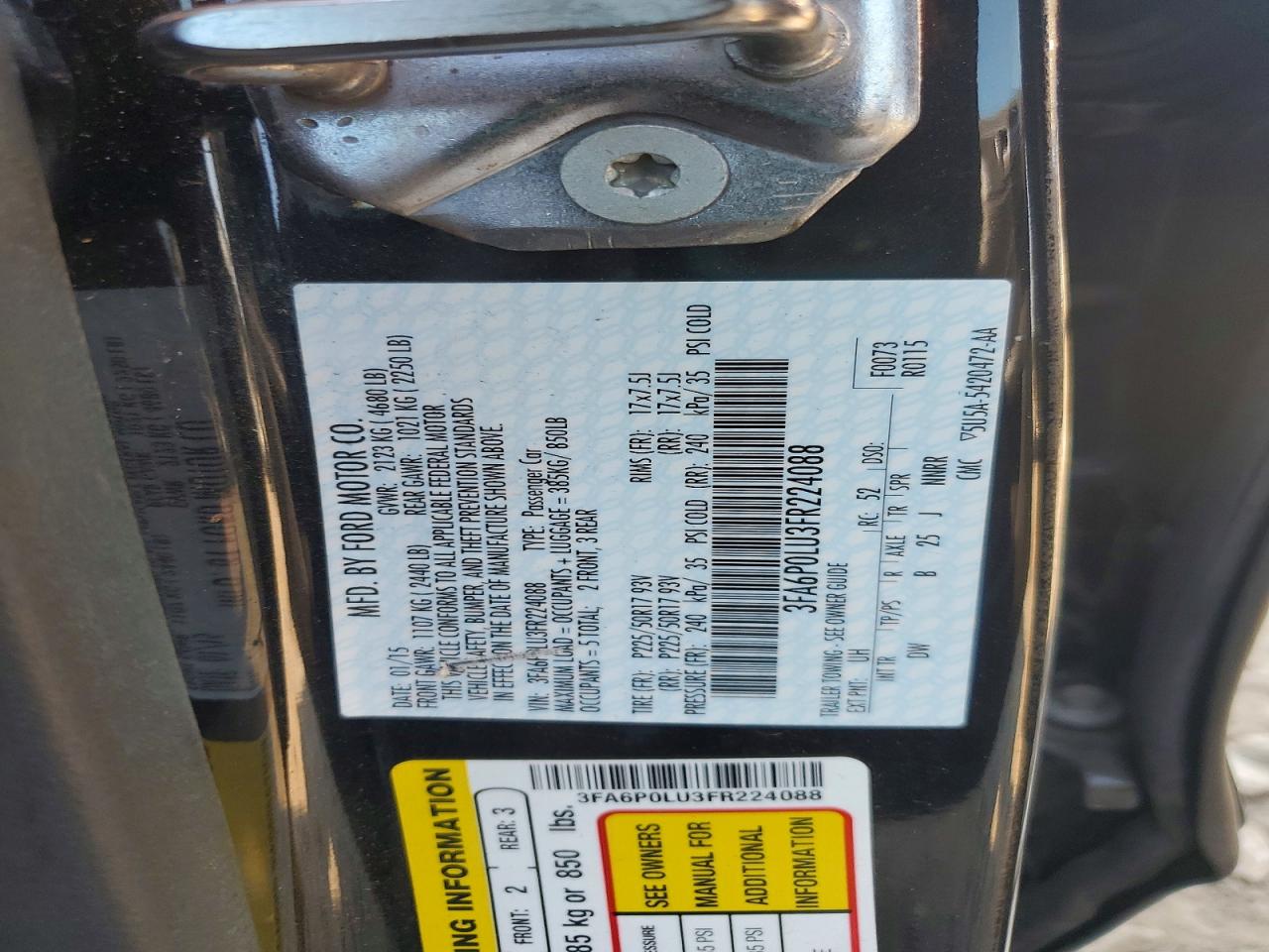 2015 FORD FUSION