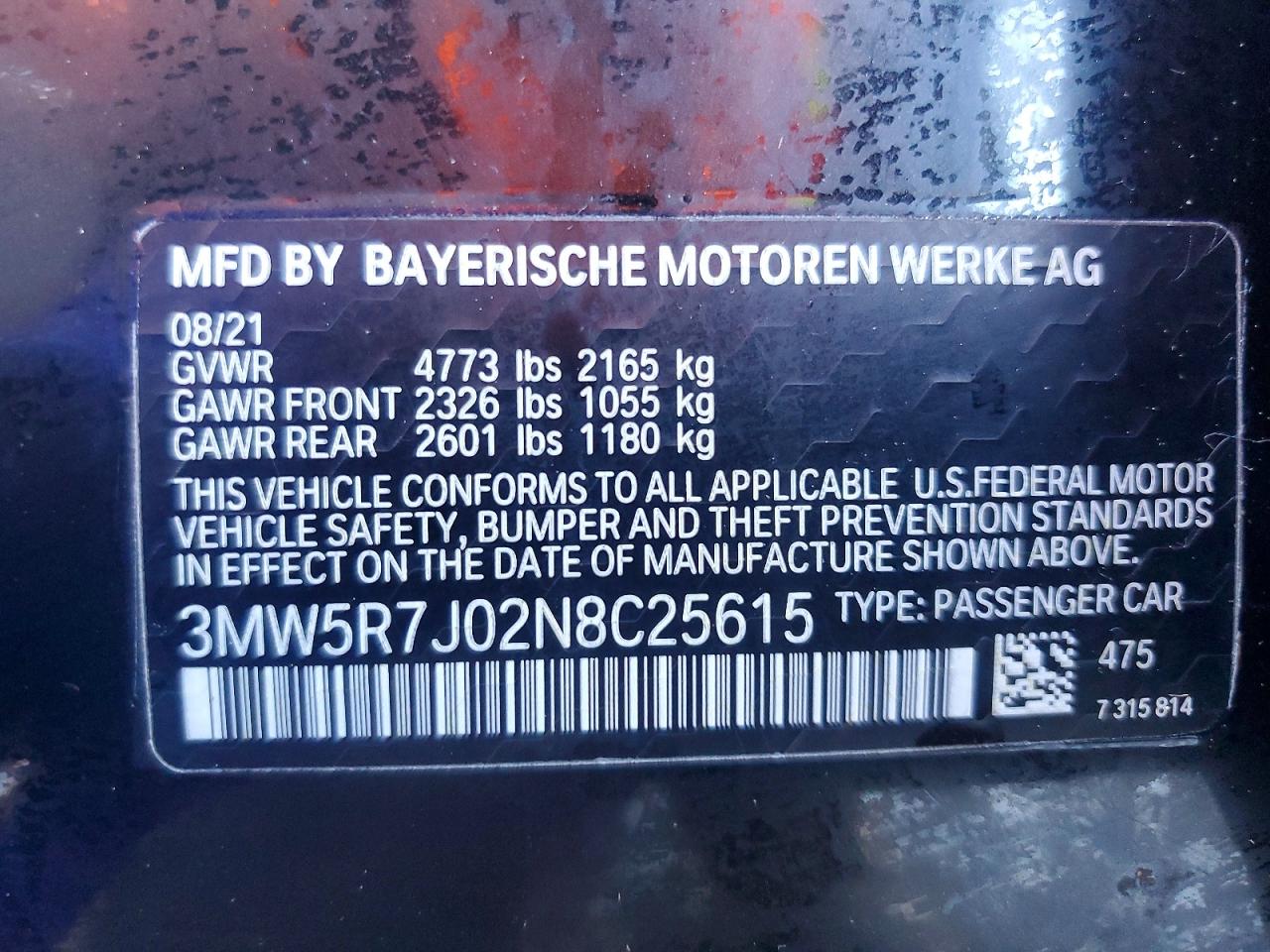 2022 BMW 3 SERIES