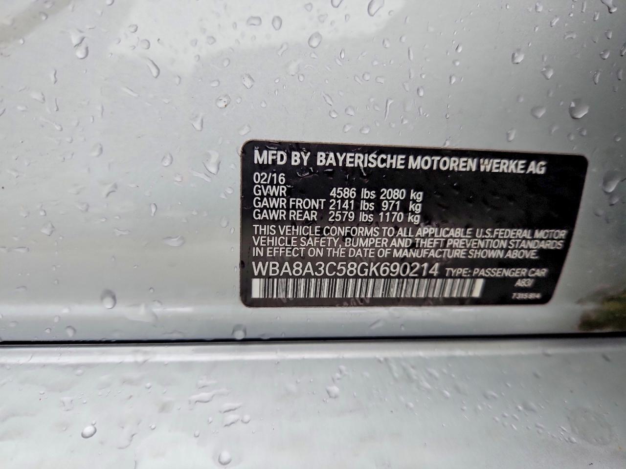 2016 BMW 3 SERIES