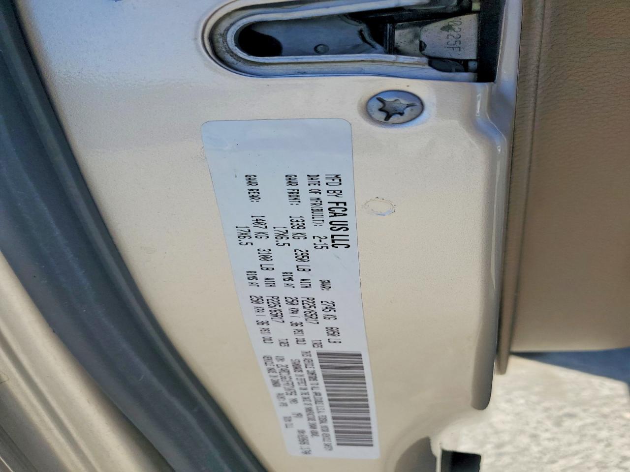 2015 CHRYSLER MINIVAN