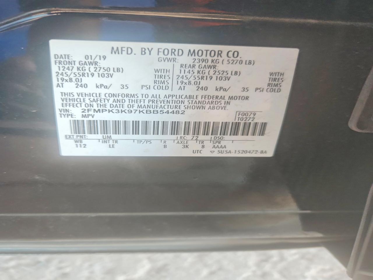 2019 FORD EDGE