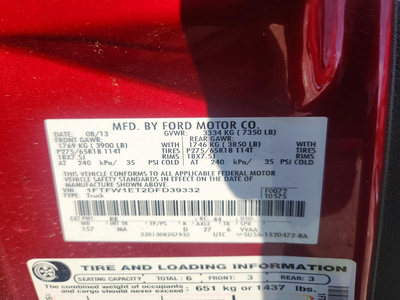 2013 FORD F150
