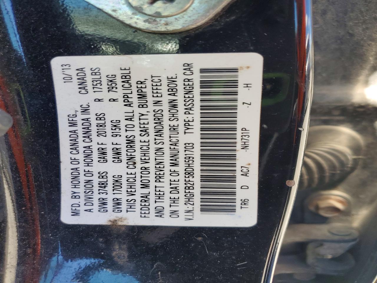 2013 HONDA CIVIC