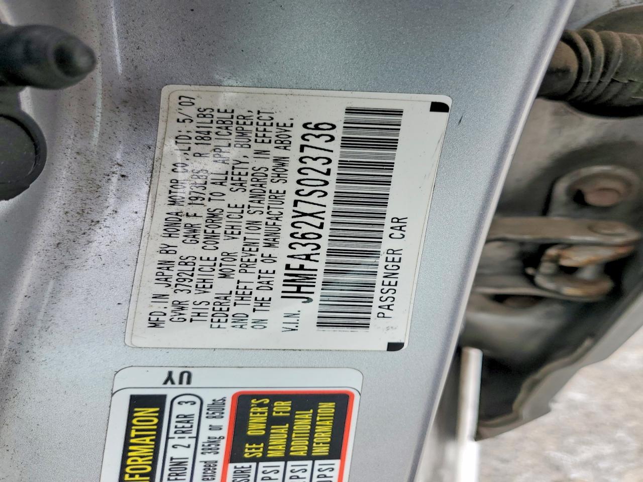 2007 HONDA CIVIC